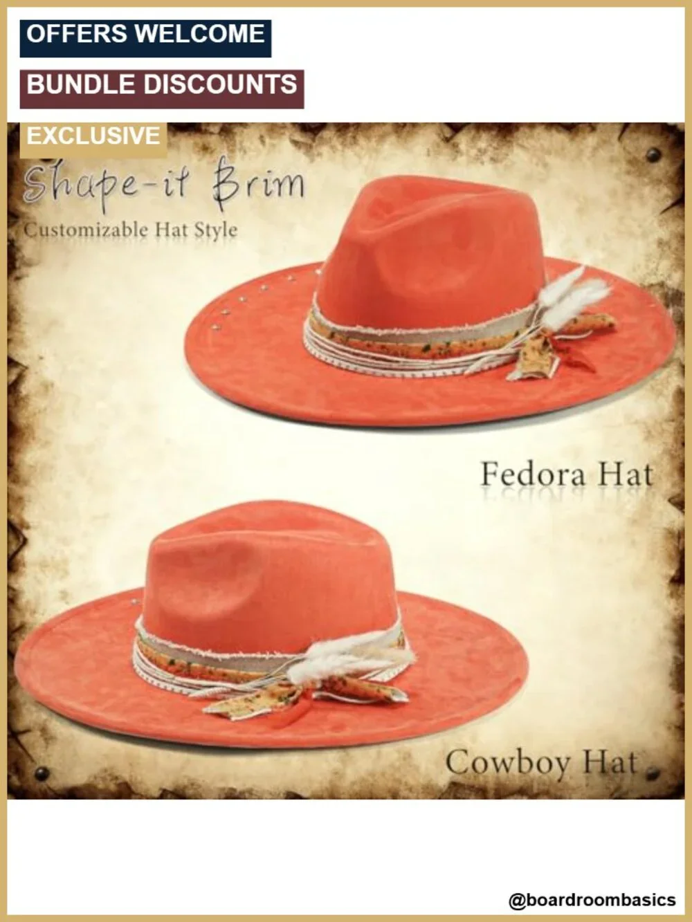 Wide Brim Felt Fedora Hat Unisex Polyester Dress Up
